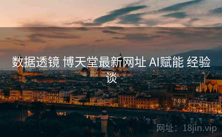 数据透镜 博天堂最新网址 AI赋能 经验谈
