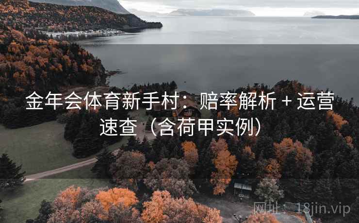 金年会体育新手村：赔率解析 + 运营速查（含荷甲实例）
