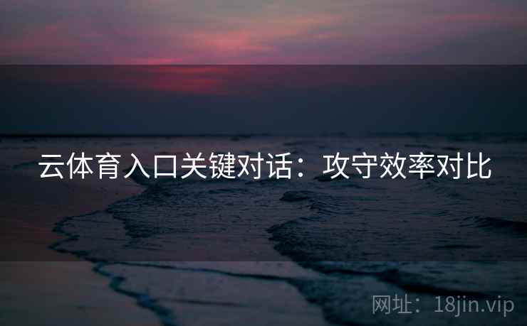 云体育入口关键对话：攻守效率对比