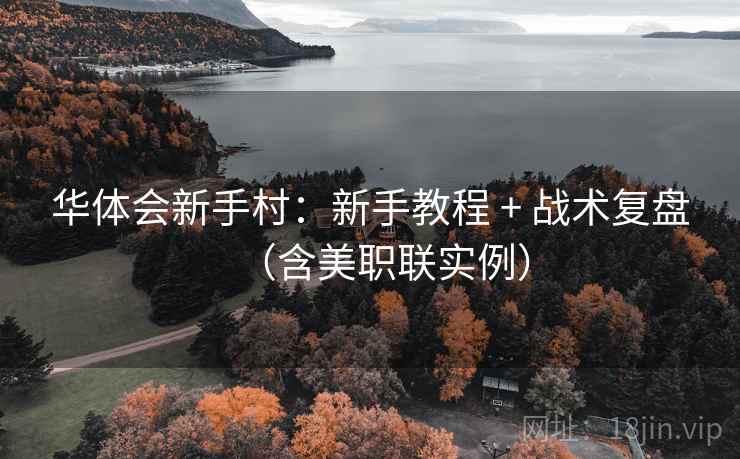 华体会新手村：新手教程 + 战术复盘（含美职联实例）